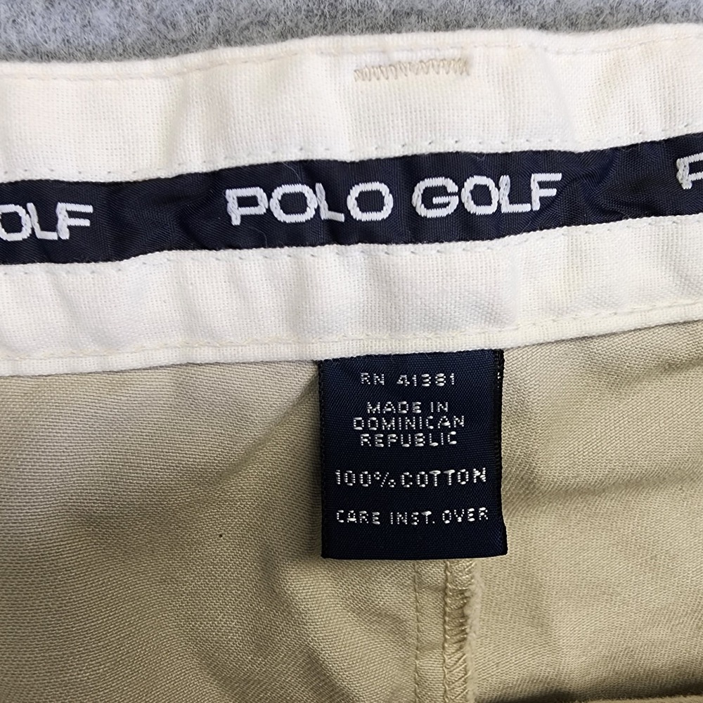 Vintage‎ Polo Golf Ralph Lauren Men's 42 Chino Shorts Khaki Pleated Classic Golf - Picture 5 of 8